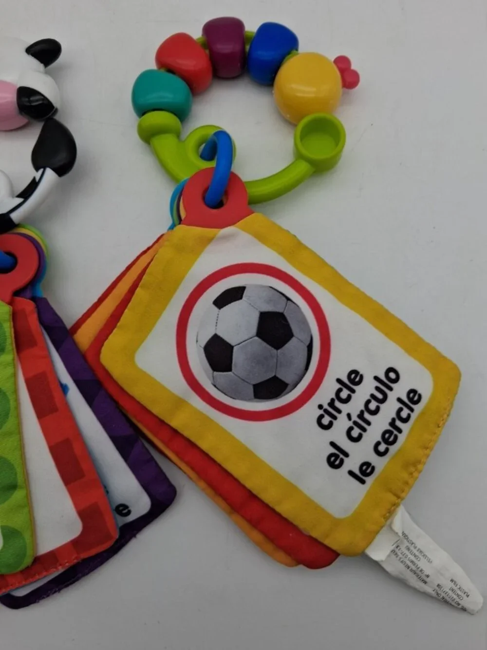 2 Baby Einstein Take Along Discovery Cards Clip-on Crinkle Teether ABC's & 123's